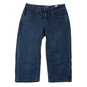 Lee Riders Women's Capri Jeans Size 6M Blue Denim Relaxed Casual Classic Y2K